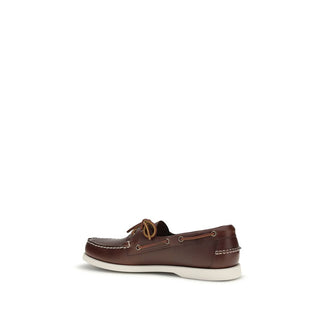 Brown Calf Leather Bos Taurus Slip-On Loafers