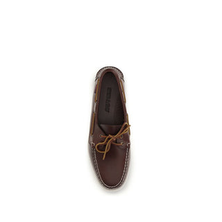 Brown Calf Leather Bos Taurus Slip-On Loafers