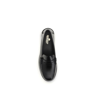Black Calf Leather Bos Taurus Slip-On Loafers