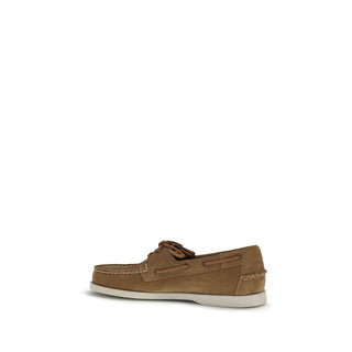 Brown Calf Leather Bos Taurus Slip-On Loafers
