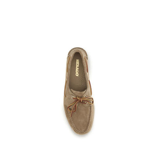Beige Calf Leather Bos Taurus Slip-On Loafers
