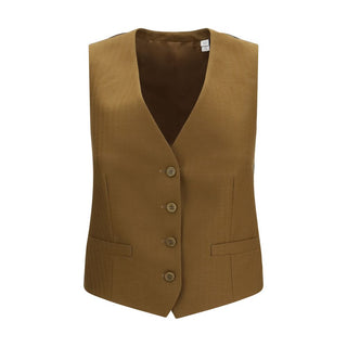Brown Wool Oves Aries Sleeveless Jacket