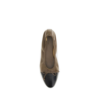 Brown Calf Leather Bos Taurus Ballet Flats