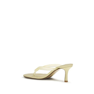 Beige Rubber Stiletto Heel Sandals