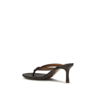Sandalias de Tacón Estileto de Goma Marrón