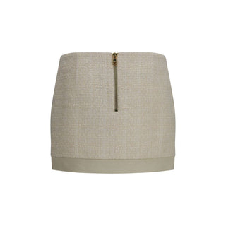 Beige Wool Oves Aries Mini Skirt