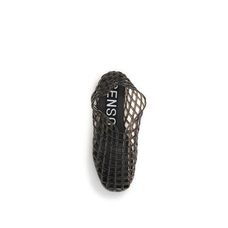 Black Rubber Ballet Flats