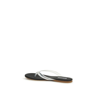 Black Rubber Flip-Flop Sandals