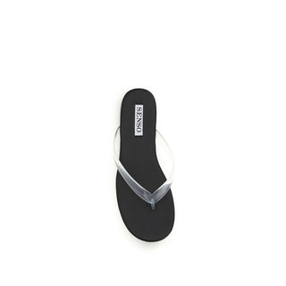 Black Rubber Flip-Flop Sandals