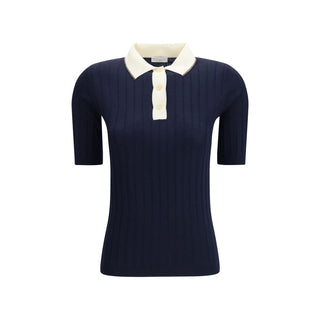 Blue Wool Oves Aries Polo Shirt