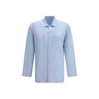 Blue Silk Shirt