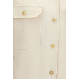 Camisa beige de lino