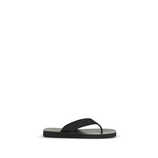 Black Rubber Flip-Flop Sandals