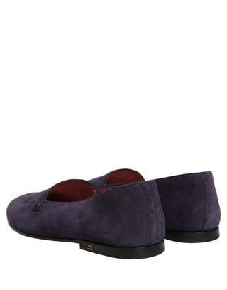 Violet Velvet Slip On Men Flats Loafers Shoes