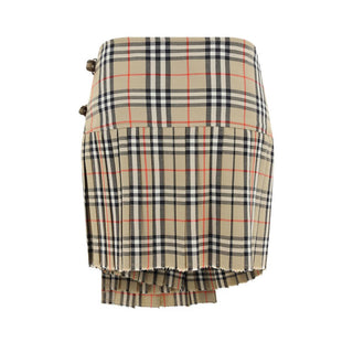 Beige Wool Oves Aries Mini Skirt