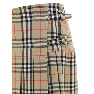 Beige Wool Oves Aries Mini Skirt