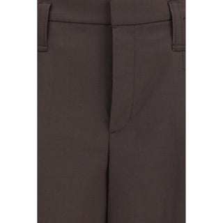 Brown Wool Oves Aries Bermuda Shorts