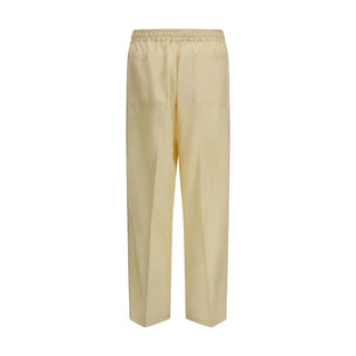 Pantalones bicolor de seda