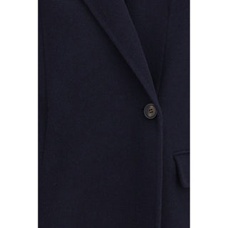 Blue Wool Oves Aries Full-Length Jacket