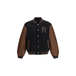 Black Wool Oves Aries Bomber
