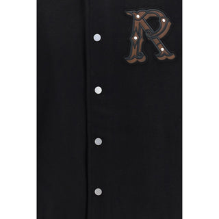 Black Wool Oves Aries Bomber
