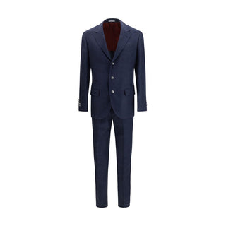 Traje de dos piezas de lana azul Oves Aries