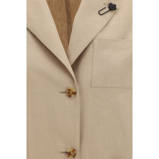 Beige Wool Oves Aries Full-Length Jacket