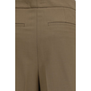 Brown Wool Oves Aries Casual Pants