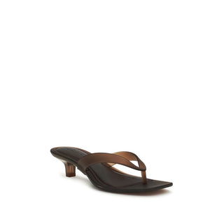 Brown Pvc Flat Sandals