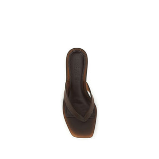 Brown Pvc Flat Sandals