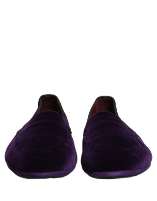 Violet Velvet Slip On Men Flats Loafers Shoes