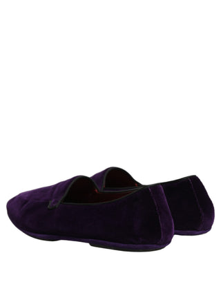 Violet Velvet Slip On Men Flats Loafers Shoes