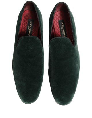 Green Suede Formal Slip On Men Loafers Shoes
