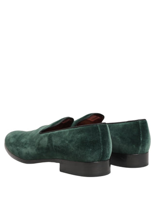 Green Suede Formal Slip On Men Loafers Shoes