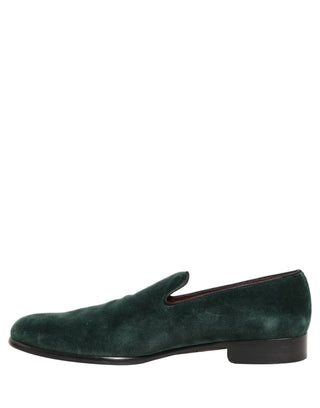 Green Suede Formal Slip On Men Loafers Shoes
