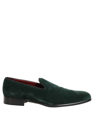 Green Suede Formal Slip On Men Loafers Shoes