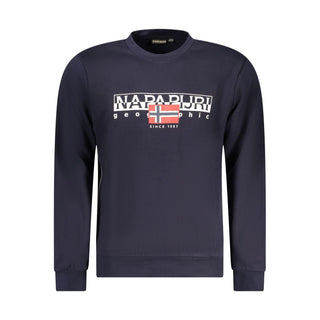 Blue Cotton Men Sweater
