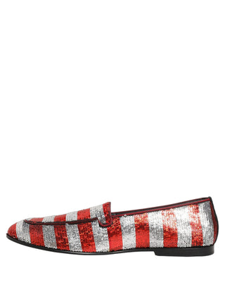 Zapatos mocasines de vestir con lentejuelas multicolor con bandera  