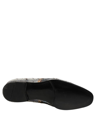 Multicolor Embroidered Sequin Loafers Shoes