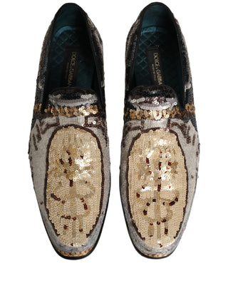 Multicolor Embroidered Sequin Loafers Shoes