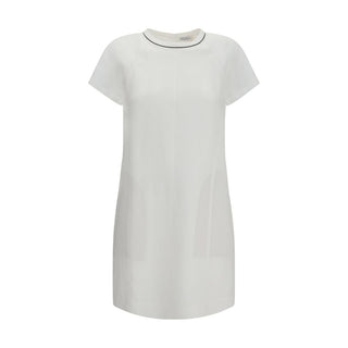 White Viscose Casual Dress