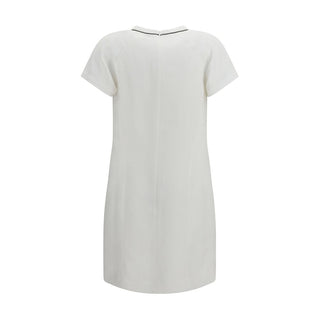 White Viscose Casual Dress