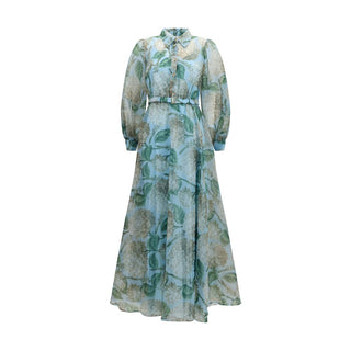 Blue Polyester Casual Dress