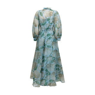 Blue Polyester Casual Dress