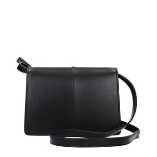 Black Polyethylene Crossbody Bag