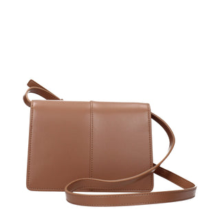 Brown Polyethylene Crossbody Bag