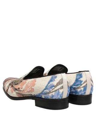 Multicolor Sequin Embroidered Loafers Shoes