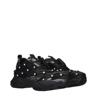 Black Fabric Sneakers