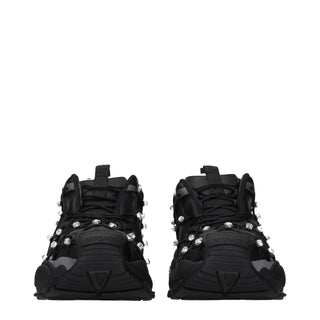 Black Fabric Sneakers