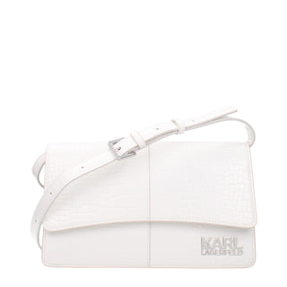Bolso bandolera blanco de polietileno